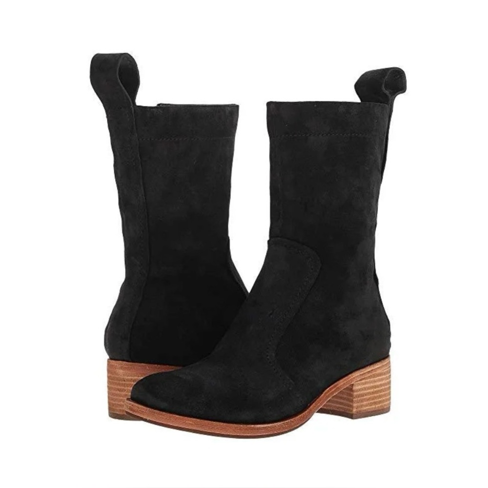 Kork-Ease Jewel black suede boots with pull tab Size 9M
